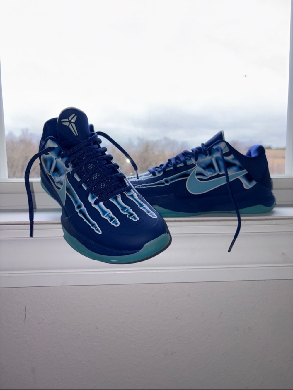 Kobe V Protro X-ray Basketball Sneakers with Skeleton Graphic